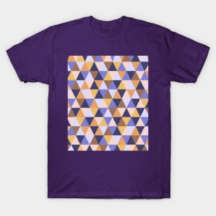 Mustard Yellow, Blue, Purple, Beige Geometric T-Shirt